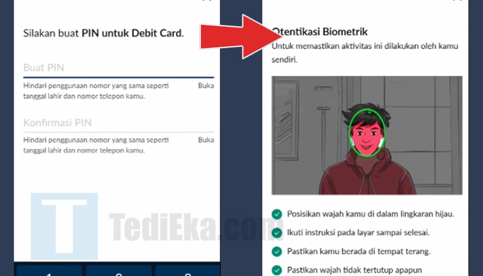 permatamobile x buat pin untuk debit card - otentikasi biometrik