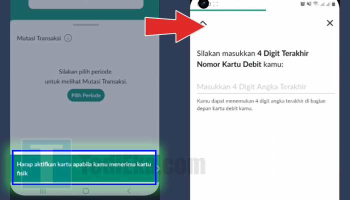 permatamobile x harap aktifkan kartu apabila kamu menerima kartu fisik - masukkan 4 digit terakhir nomor kartu