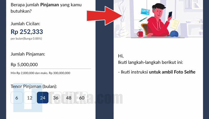 permatamobile x jumlah pinjaman dan tenor - foto selfie