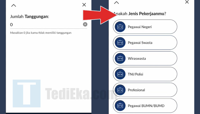 permatamobile x kta jumlah tanggungan - jenis pekerjaan