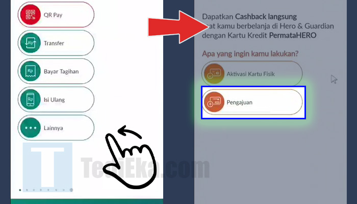 permatamobile x swipe ke kiri - pengajuan kartu kredit