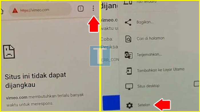 tidak bisa membuka website tertentu di hp