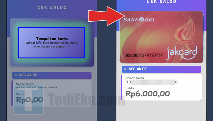 tstudiodev tempelkan kartu - sisa saldo jakcard