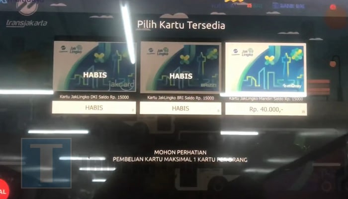 tvm jak lingko pilih kartu tersedia