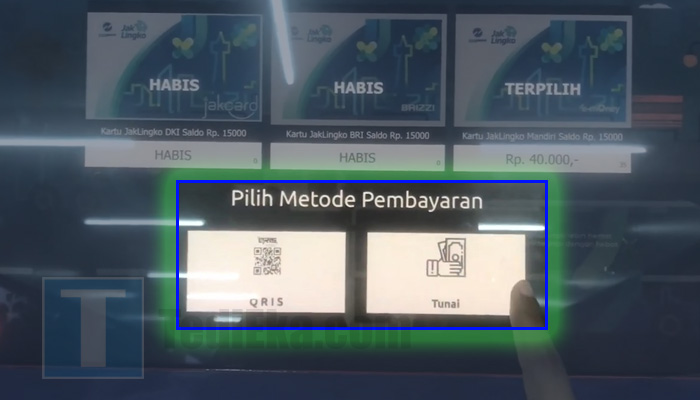 tvm jak lingko pilih metode pembayaran qris tunai buat kartu