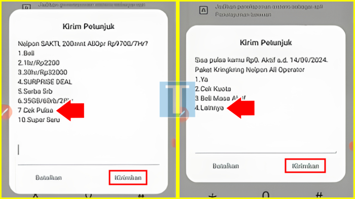 Ikuti petunjuk setelah kirim dial ke *888#