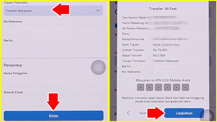 Konfirmasi Transfer BI Fast