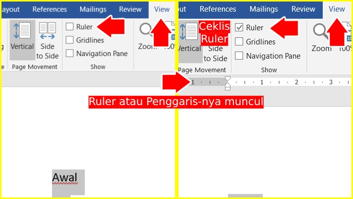 cara membuat titik 2 sejajar di word