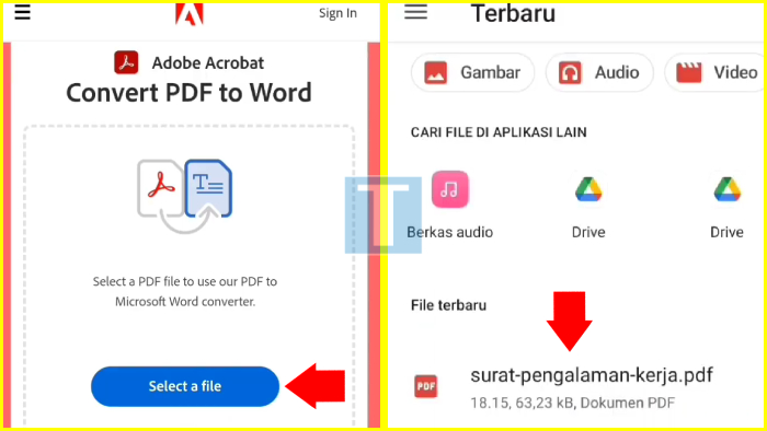 cara mengubah pdf ke word tanpa aplikasi di hp