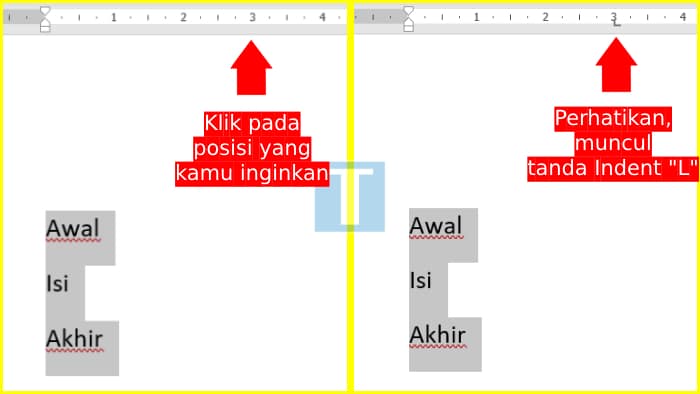 cara mensejajarkan titik dua di word