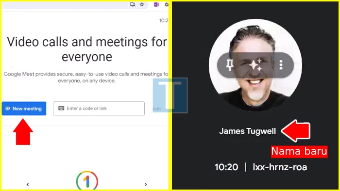 cara rename di google meet