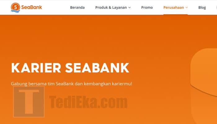 halaman website seabank career