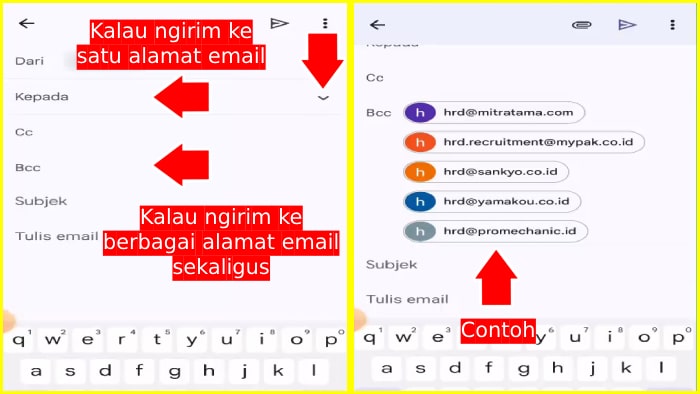 lamaran kerja lewat email hp