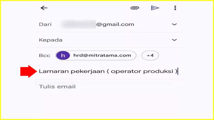 lamaran kerja via email hp