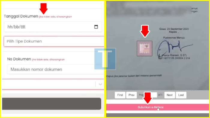 pembubuhan e-meterai yang benar