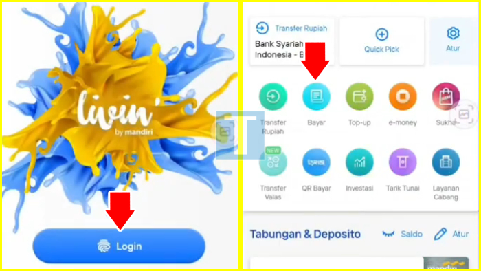 cara bayar pdam lewat livin mandiri