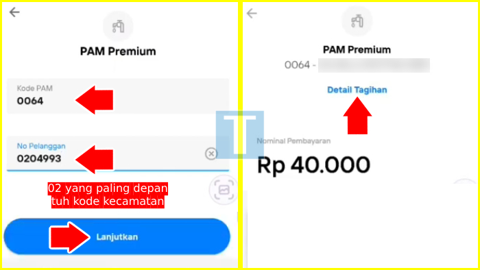 cek detail tagihan sebelum membayar tagihan air