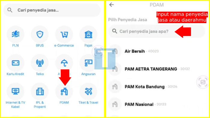 kode pam premium dan reguler pada aplikasi livin mandiri