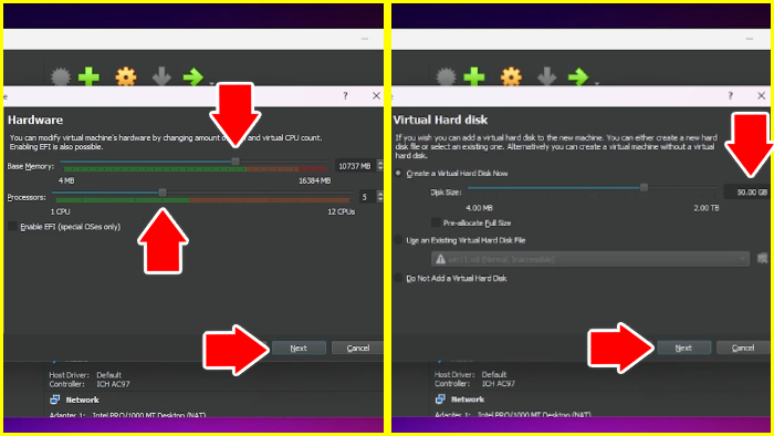 pengaturan hardware dan virtual hard disk