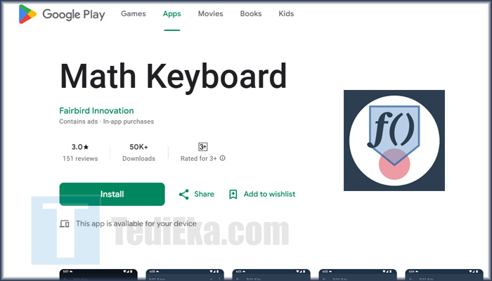 math keyboard play store