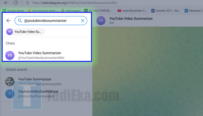 telegram youtube video summarizer