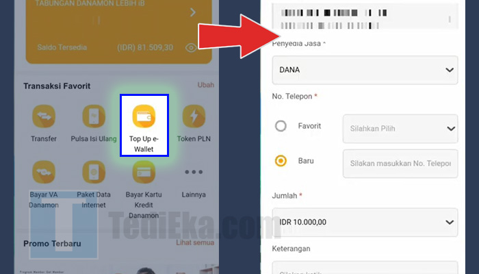 Cara Transfer m-Banking Danamon ke Dana