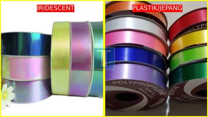 macam macam pita iridescent plastik jepang