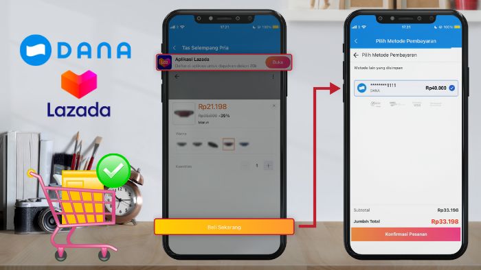 cara bayar lazada pakai dana orang lain