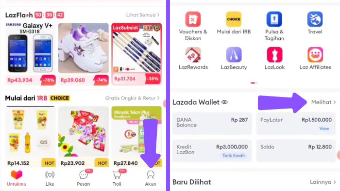 cara menarik saldo lazada ke dana