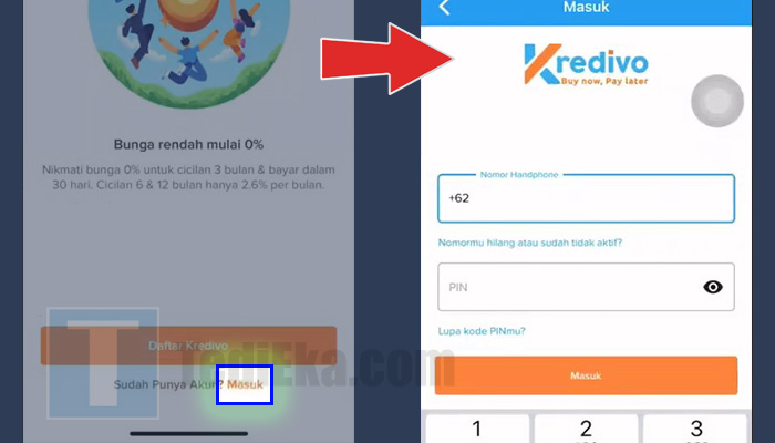 Tutorial Cara Login Kredivo